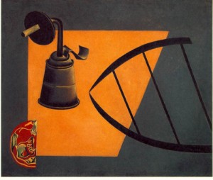 Oil abstract Painting - The Carbide Lamp  1922-23 by Miro Joan