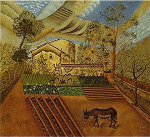 Oil abstract Painting - The Vegetable Garden with Donkey 1918 by Miro Joan