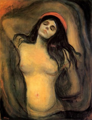 Oil madonna Painting - Madonna,1895-97 by Edvard Munch