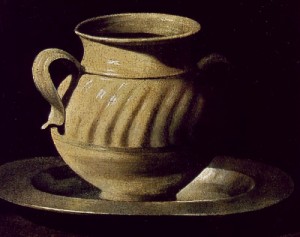 Oil life Painting - Still Life with Pottery Jars(DETAIL of rightmost jar) by Zurbaran Francisco de