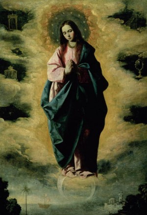 Oil zurbaran francisco de Painting - The Immaculate Conception 1630 35 by Zurbaran Francisco de
