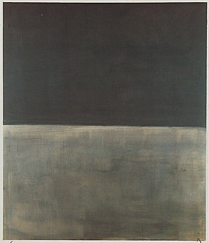 Oil abstract Painting - Black on Gray by Rothko,Mark