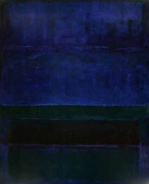 Oil blue Painting - Blue, Green and Brown by Rothko,Mark