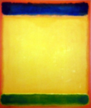 Oil red Painting - Blue,Yellow,Green on Red ,1954 by Rothko,Mark