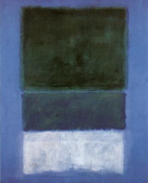 Oil blue Painting - No 14 White and Greens in Blue by Rothko,Mark