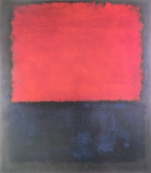 Oil red Painting - No.207 (Red over Dark Blue on Dark Gray),1961 by Rothko,Mark