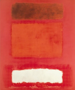 Oil red Painting - Red, White, Brown by Rothko,Mark