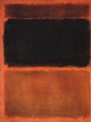 Oil red Painting - Tan and Black on Red by Rothko,Mark