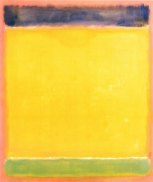 Oil blue Painting - Untitled (Blue, Yellow, Green, Red) by Rothko,Mark