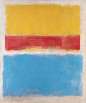 Oil red Painting - Untitled (Yellow, Red and Blue), 1953 by Rothko,Mark