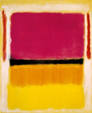 Oil abstract Painting - Violet, Black, Orange, Yellow on White and Red  1949 by Rothko,Mark