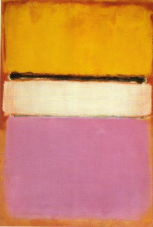 Oil abstract Painting - White Centre (Yellow,Pink and Lavender on Rose) by Rothko,Mark