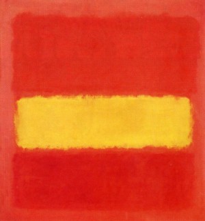 Oil abstract Painting - Yellow Band, 1956 by Rothko,Mark