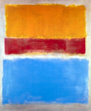 Oil red Painting - Yellow,Red and Blue ,1953 by Rothko,Mark