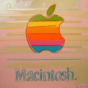 Oil abstract Painting - Apple 1985 by Warhol,Andy