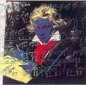 Oil abstract Painting - Beethoven by Warhol,Andy