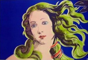 Oil abstract Painting - Birth of Venus -Purple by Warhol,Andy