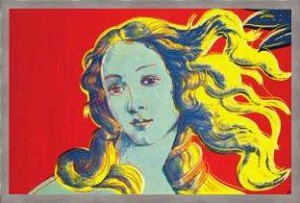 Oil abstract Painting - Birth of Venus-Red by Warhol,Andy