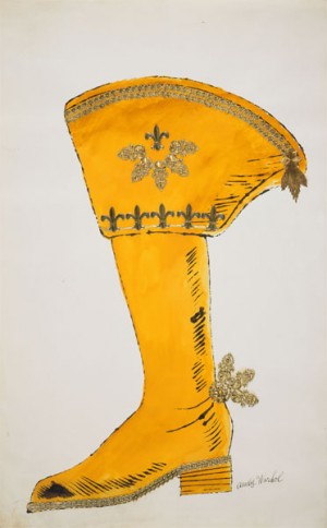 Oil abstract Painting - Boot c1956 by Warhol,Andy