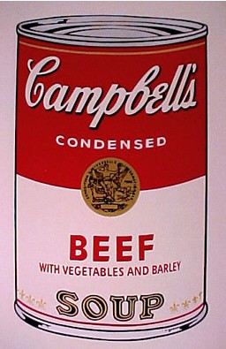 Oil abstract Painting - Campbells Soup Beef  1968 by Warhol,Andy