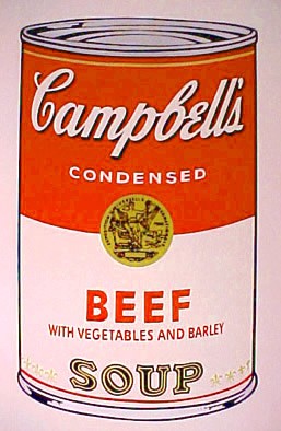 Oil abstract Painting - Campbells Soup Beef by Warhol,Andy