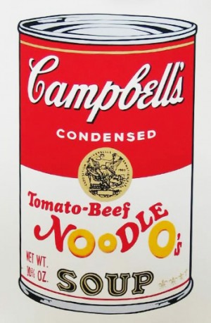 Oil abstract expressionism Painting - Campbells Tomato Beef by Warhol,Andy