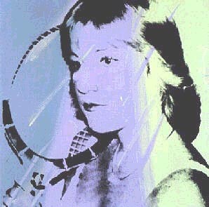 Oil abstract Painting - Chris Evert ,1977 by Warhol,Andy