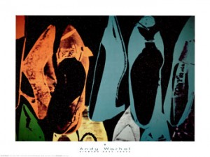 Oil abstract Painting - Diamond Dust Shoes by Warhol,Andy