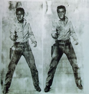 Oil abstract Painting - Double Elvis  1963 by Warhol,Andy
