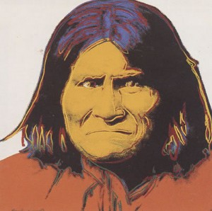 Oil abstract Painting - Geronimo 1986 by Warhol,Andy
