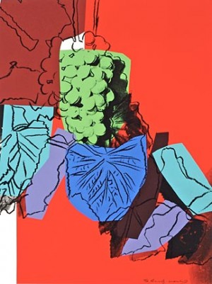 Oil abstract Painting - Grapes 5 by Warhol,Andy