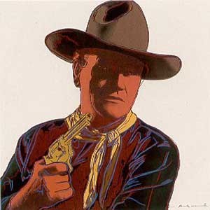 Oil abstract Painting - John Wayne (brown) by Warhol,Andy
