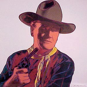 Oil abstract Painting - John Wayne by Warhol,Andy