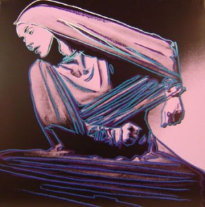 Oil abstract Painting - Lamentation 1986 by Warhol,Andy