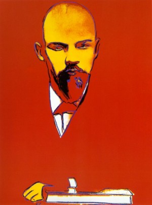Oil red Painting - Lenin Red by Warhol,Andy