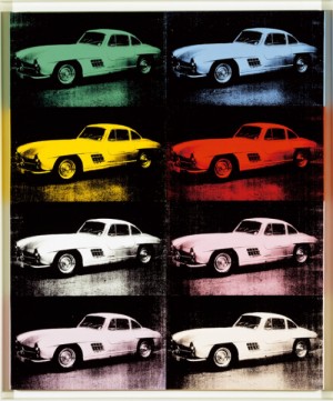 Oil abstract Painting - Mercedes-Benz 300 SL Coupe, 1954 by Warhol,Andy