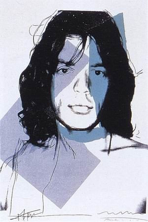 Oil abstract Painting - Mick Jagger (2), 1975 by Warhol,Andy