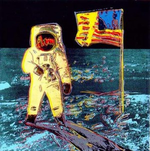 Oil abstract Painting - Moon Walk (1) by Warhol,Andy
