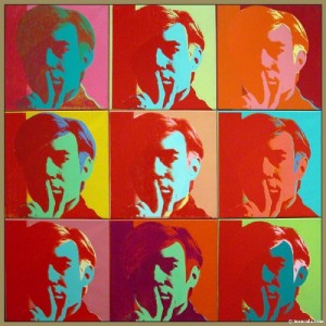 Oil abstract Painting - Peinture (Autoportrait) , 1966 by Warhol,Andy