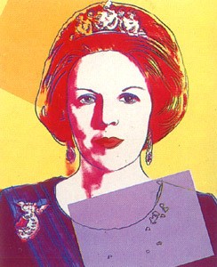 Oil abstract Painting - Queen Beatrix by Warhol,Andy