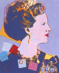 Oil abstract expressionism Painting - Queen Margrethe by Warhol,Andy