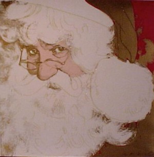 Oil abstract Painting - Santa Claus 1981 by Warhol,Andy