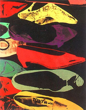 Oil abstract Painting - Shoes by Warhol,Andy