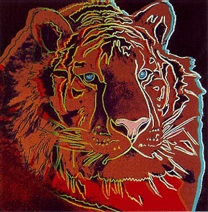 Oil abstract Painting - Siberian Tiger by Warhol,Andy