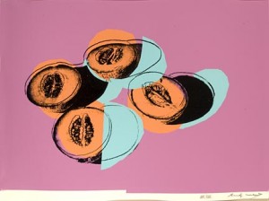 Oil abstract expressionism Painting - Space Fruit, Still Lifes (Cantaloupes 11), by Warhol,Andy