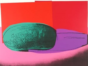 Oil abstract Painting - Space Fruit  Still Lifes Watermelon) by Warhol,Andy
