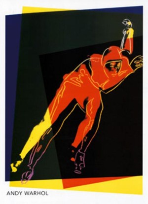 Oil abstract Painting - Speed Skater by Warhol,Andy