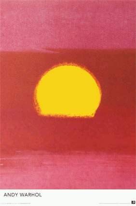 Oil abstract Painting - Sun by Warhol,Andy