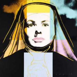 Oil abstract Painting - The Nun,from Ingrid Bergman by Warhol,Andy