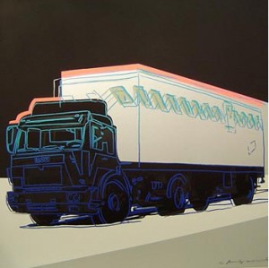 Oil abstract expressionism Painting - Truck IV  1985 by Warhol,Andy